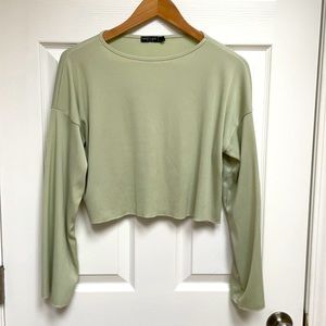 Long sleeve crop top shirt